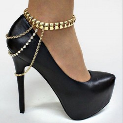 Vintage Gold Metal Anklets - WomenAnklets