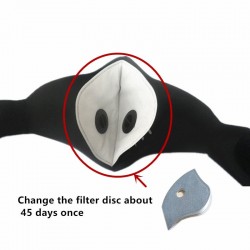 Máscara de boca de filtro de carbono ativado PM2.5 - válvula de ar dupla - anti poeira e poluição