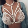 Bralette de renda floral - preto/branco