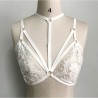 Bralette de renda floral - preto/branco