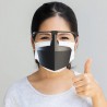 Totalmente selado - anti-saliva - anti-bacteriano - rosto - boca - nariz - máscara protetora de plástico