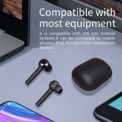 Auscultadores sem fio Bluetooth - preto - leve