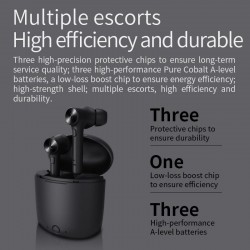 Auscultadores sem fio Bluetooth - preto - leve