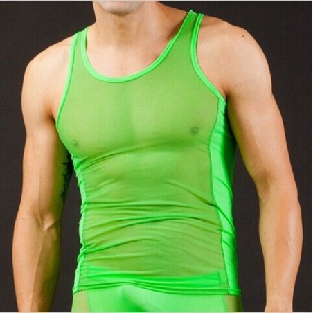 Parte superior do tanque de nylon - homens - 5 cores