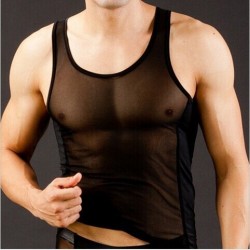 Parte superior do tanque de nylon - homens - 5 cores