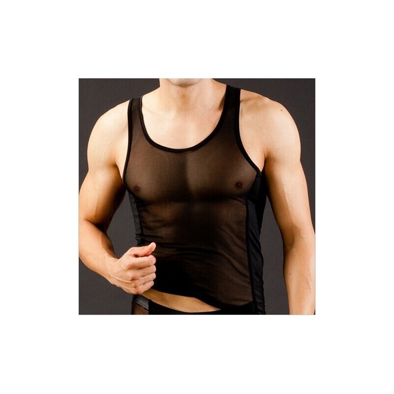 Parte superior do tanque de nylon - homens - 5 cores