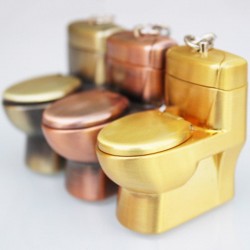 Funny toilet gas lighter - keychain - butaneKeyrings