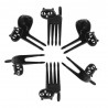 Garfo de fruta de gato preto - 6pcs / pacote