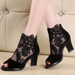 sandálias peep toe - saltos sexy - laced