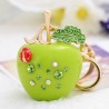 Crystal apple keychain - green - redKeyrings