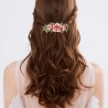 Enamel flowers with crystals - vintage hair clipHair clips