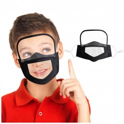 Meninos face-boca máscara com escudo de olho destacável - boca visível - reutilizável - lavável