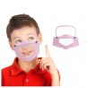 Meninos face-boca máscara com escudo de olho destacável - boca visível - reutilizável - lavável