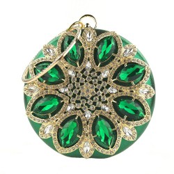 Diamante de luxo - pequena bolsa - flor de cristal