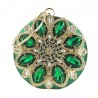Diamante de luxo - pequena bolsa - flor de cristal