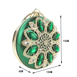 Diamante de luxo - pequena bolsa - flor de cristal