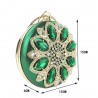 Diamante de luxo - pequena bolsa - flor de cristal