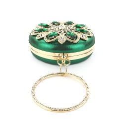 Diamante de luxo - pequena bolsa - flor de cristal