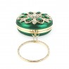Diamante de luxo - pequena bolsa - flor de cristal