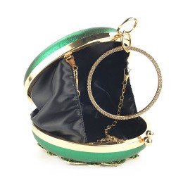 Diamante de luxo - pequena bolsa - flor de cristal