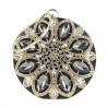 Diamante de luxo - pequena bolsa - flor de cristal