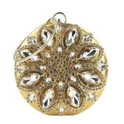 Diamante de luxo - pequena bolsa - flor de cristal