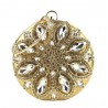 Diamante de luxo - pequena bolsa - flor de cristal