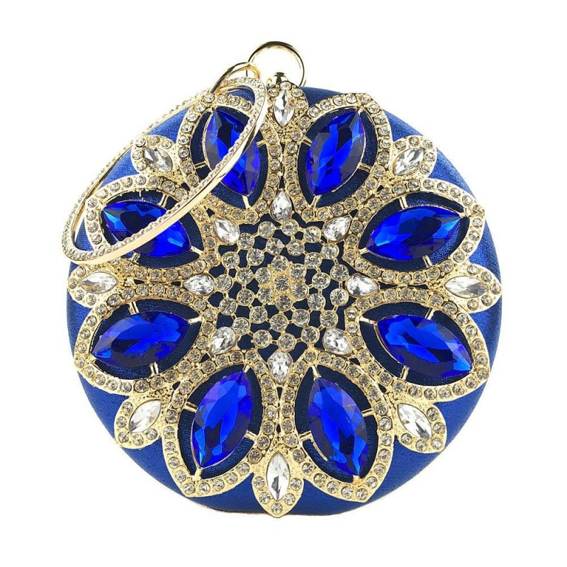 Diamante de luxo - pequena bolsa - flor de cristal