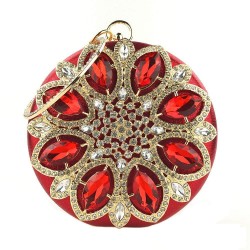 Diamante de luxo - pequena bolsa - flor de cristal