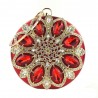 Diamante de luxo - pequena bolsa - flor de cristal