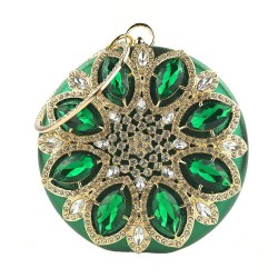 Diamante de luxo - pequena bolsa - flor de cristal