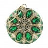 Diamante de luxo - pequena bolsa - flor de cristal
