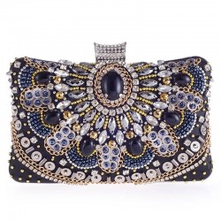 Bolsa de cristal de diamante - com corrente - senhoras - sacos de noite