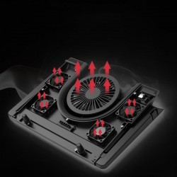 Ventilador de resfriamento de 12-17 polegadas para MacBook & laptop - suporte - suporte ajustável