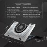 Ventilador de resfriamento de 12-17 polegadas para MacBook & laptop - suporte - suporte ajustável