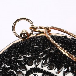 Saco de noite de luxo - vintage - diamante - cadeia de ouro