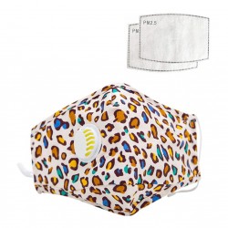Máscara facial / boca com válvula de ar - com filtros PM2.5 de carbono ativado - lavável