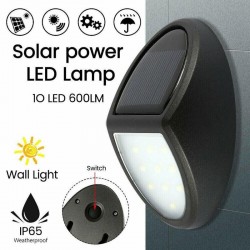 O7K7 - 100mAh - 10 LED - lâmpada solar alimentado - luz do sensor de movimento - impermeável