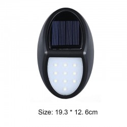 O7K7 - 100mAh - 10 LED - lâmpada solar alimentado - luz do sensor de movimento - impermeável