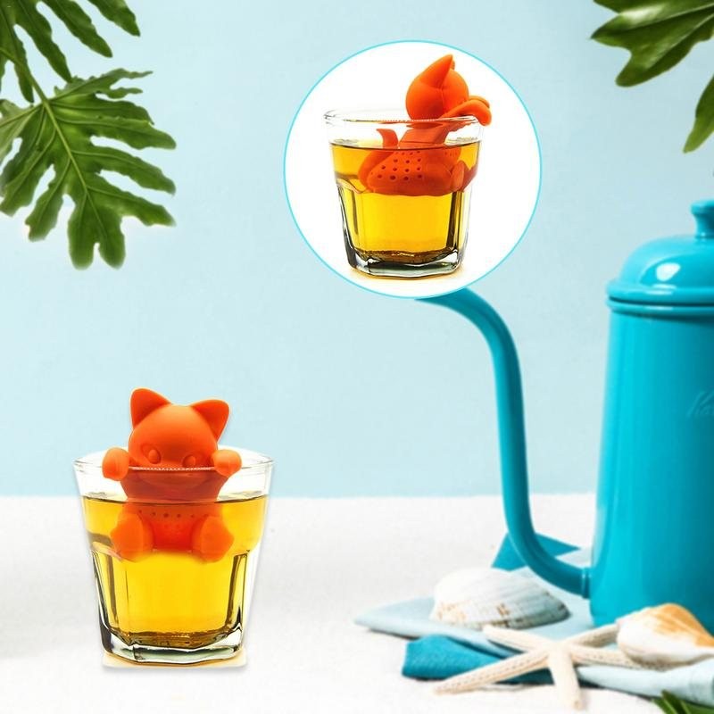 Kitten de silicone em forma - infusor de chá - reutilizável - 1pcs