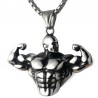 Strong muscle men - necklace - stainless steel - pendantNecklaces