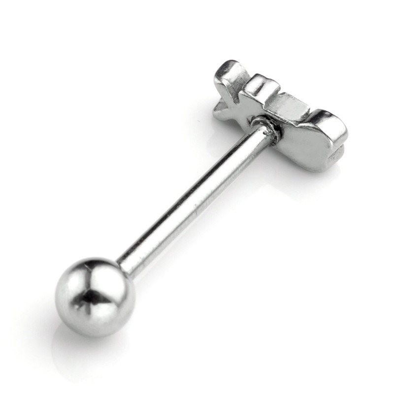 Piercing de língua - sexo - prata / ouro - aço inoxidável