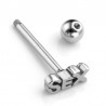 Piercing de língua - sexo - prata / ouro - aço inoxidável
