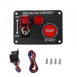 Ignition switch panel for racing car - engine start push button - toggle switch - 12V LED - QT313Electronics & Tools