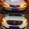 Cor dupla levou tira luz - 2pcs - branco e amarelo - carro