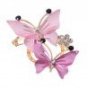 Double butterflies - crystal elegant broochBrooches