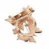 Borboletas duplas - broche elegante cristal