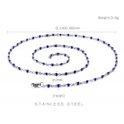 Stainless steel classic necklace with resin beadsNecklaces