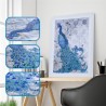 Rhinestone peacock 5D - DIY painting - diamond embroider - home decorDecoration