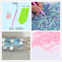 Pavilhão de strass 5D - pintura DIY - bordado diamante - decoração home